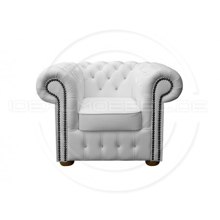 Chesterfield  Ledersessel Classic mit Kristallen