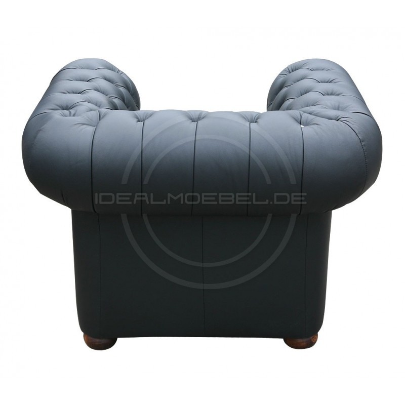 Chesterfield  Ledersessel Classic mit Kristallen