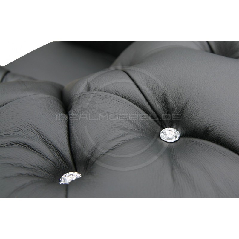 Chesterfield  Ledersessel Classic mit Kristallen