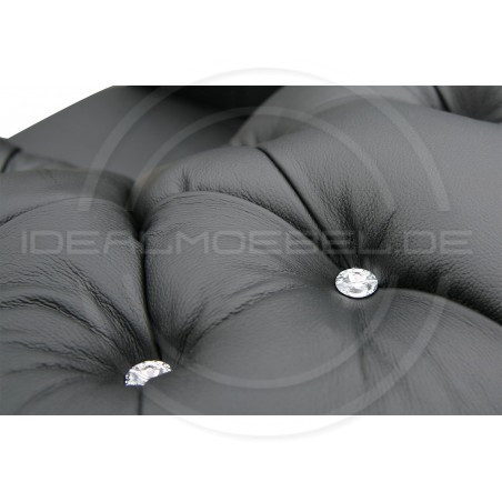 Chesterfield  Ledersessel Classic mit Kristallen