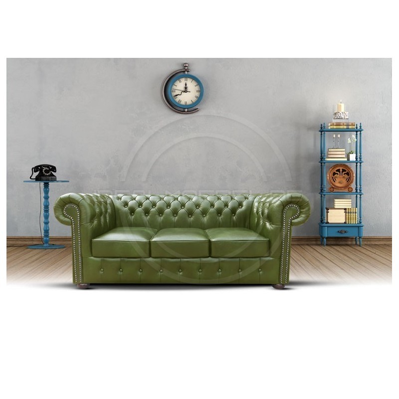 Chesterfield Ledersofa Classic XL 3,5-Sitzer