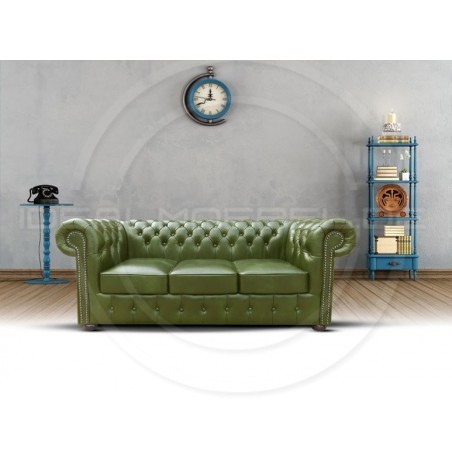 Chesterfield Ledersofa Classic XL 3,5-Sitzer
