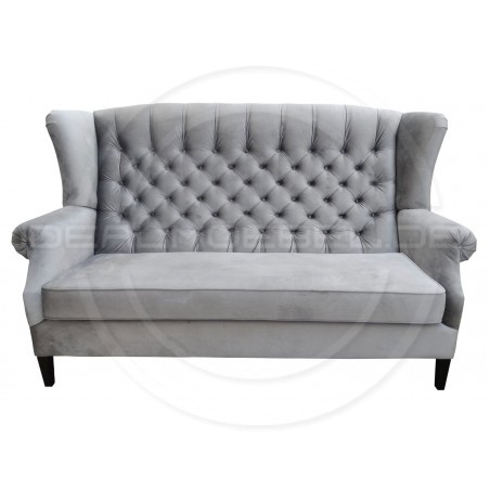 Chesterfield Ohrensofa Old Samt 2,5-Sitzer