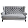 Chesterfield Ohrensofa Old Samt 2,5-Sitzer