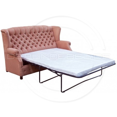 Chesterfield Schlafsofa Uszak Old Plus mit Schlaffunktion Samt 3-Sitzer