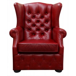Fotel Chesterfield Uszak w skórze