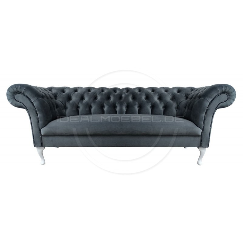 Chesterfield Sofa Belladiva Ludwik Samt 3-Sitzer