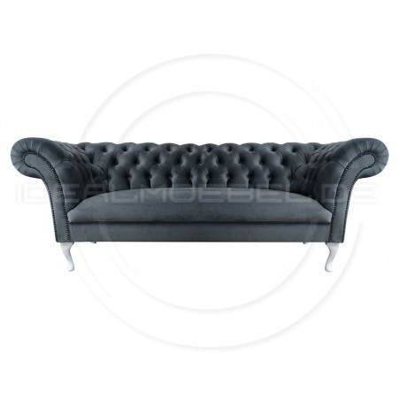 Chesterfield Sofa Belladiva Ludwik Samt 3-Sitzer