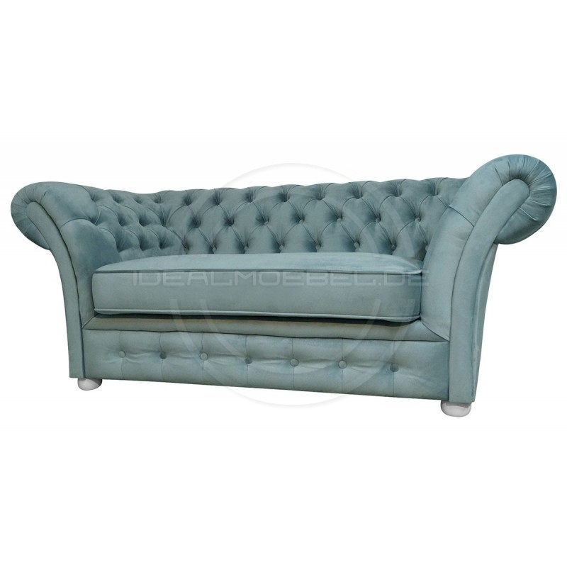 Chesterfield Sofa Femmediva Plus Samt 2-Sitzer