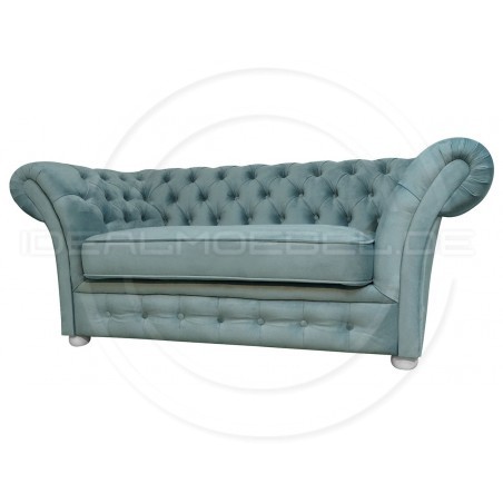 Chesterfield Sofa Femmediva Plus Samt 2-Sitzer