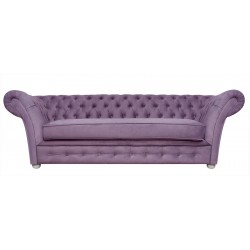 Chesterfield Sofa Femmediva Plus Samt 3-Sitzer