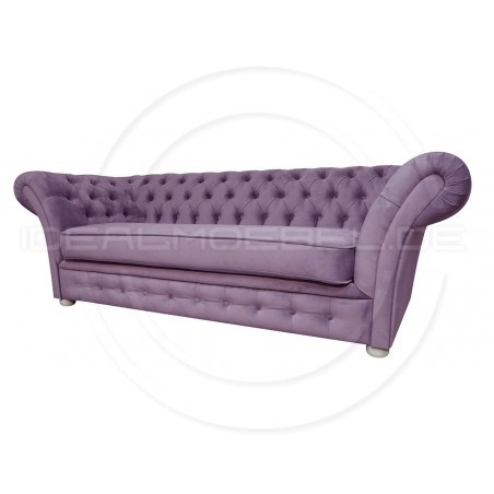 Chesterfield Sofa Femmediva Plus Samt 3-Sitzer