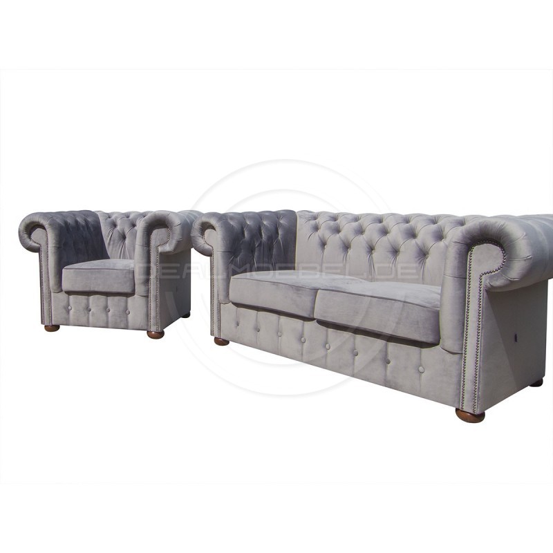 Chesterfield Sessel Classic XL Samt