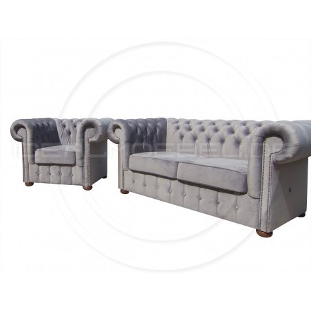 Chesterfield Sessel Classic XL Samt