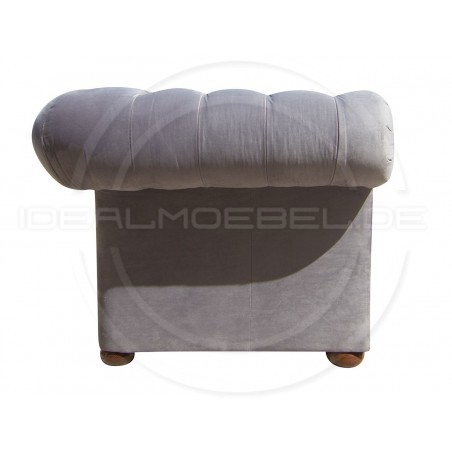 Chesterfield Sessel Classic XL mit Kristallen Samt