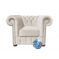 Chesterfield Sessel Classic XL mit Kristallen Samt