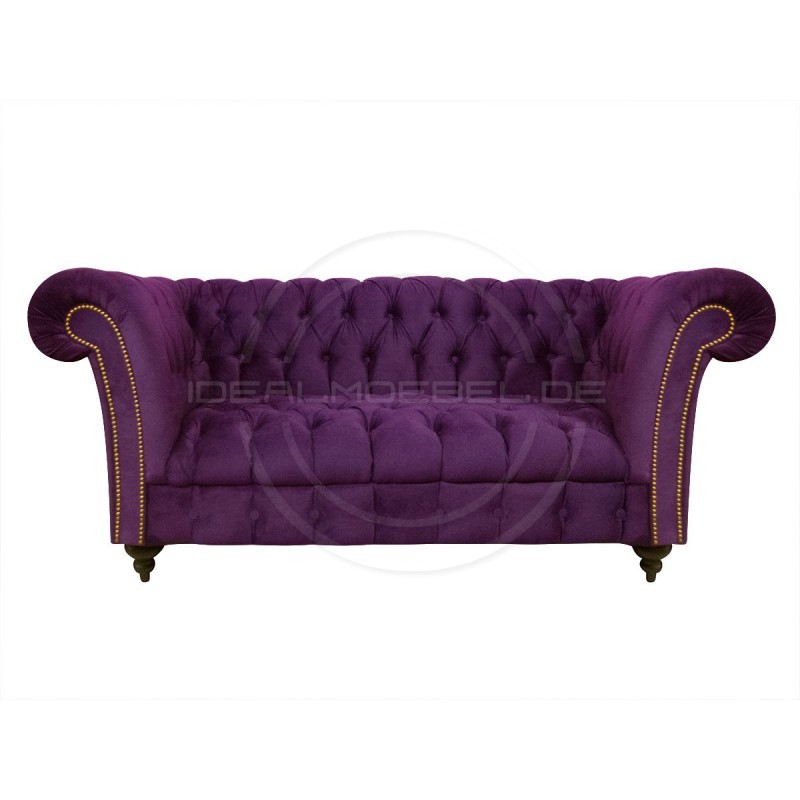 Glamour Sofa Elba Samt 2-Sitzer