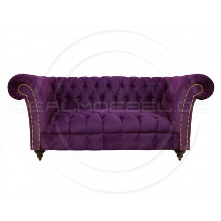 Glamour Sofa Elba Samt 2-Sitzer