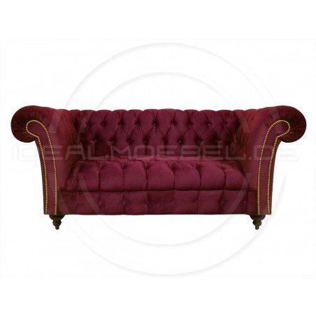 Glamour Sofa Elba Samt 2-Sitzer