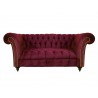 Glamour Sofa Elba Samt 2-Sitzer