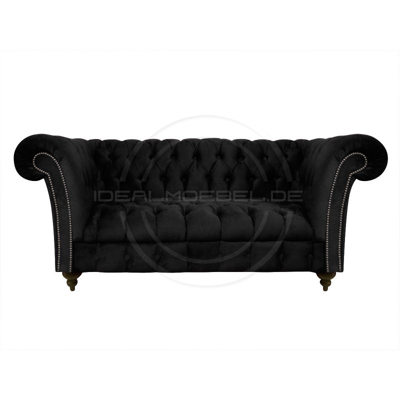 Glamour Sofa Elba Samt 2-Sitzer