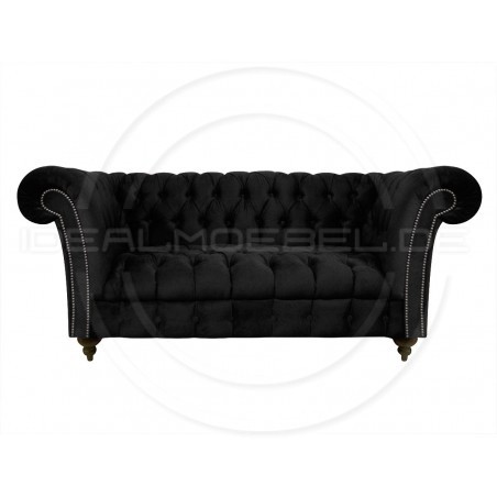 Glamour Sofa Elba Samt 2-Sitzer