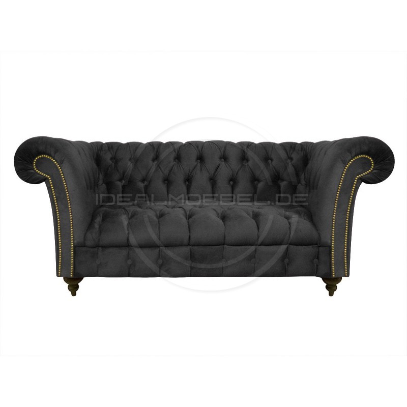 Glamour Sofa Elba Samt 2-Sitzer