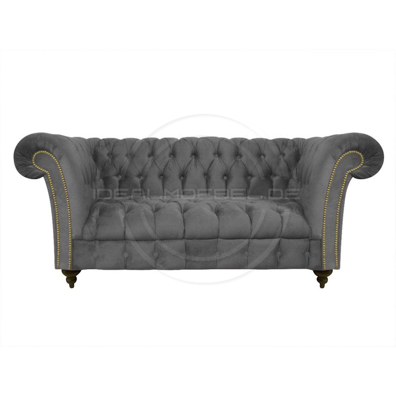Glamour Sofa Elba Samt 2-Sitzer