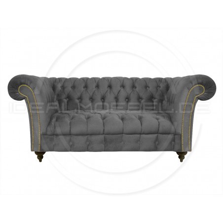 Glamour Sofa Elba Samt 2-Sitzer