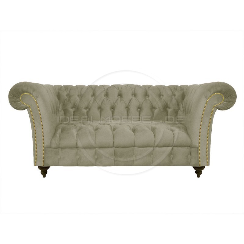 Glamour Sofa Elba Samt 2-Sitzer