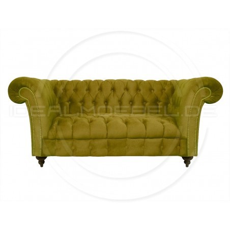 Glamour Sofa Elba Samt 2-Sitzer