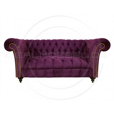 Glamour Sofa Elba Samt 2-Sitzer