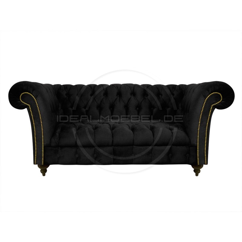 Glamour Sofa Elba Samt 2-Sitzer