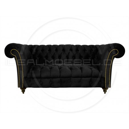 Glamour Sofa Elba Samt 2-Sitzer