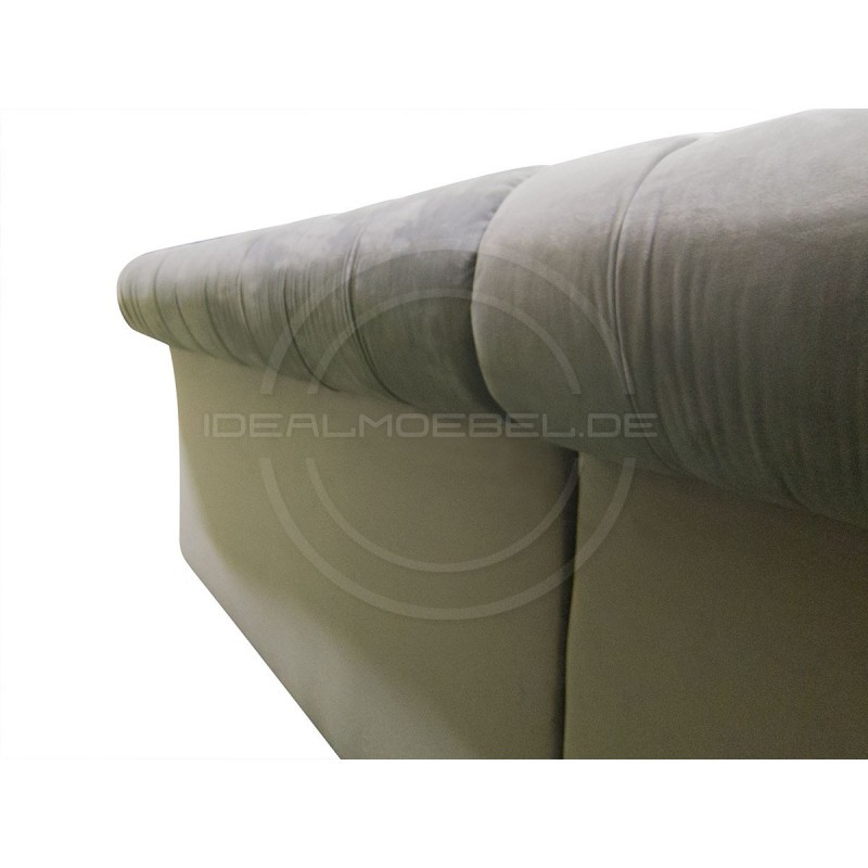 Chesterfield Ecksofa Normal Relax ohne Armlehne 180x260 mit Schlaffunktion und Kristallen, Samt