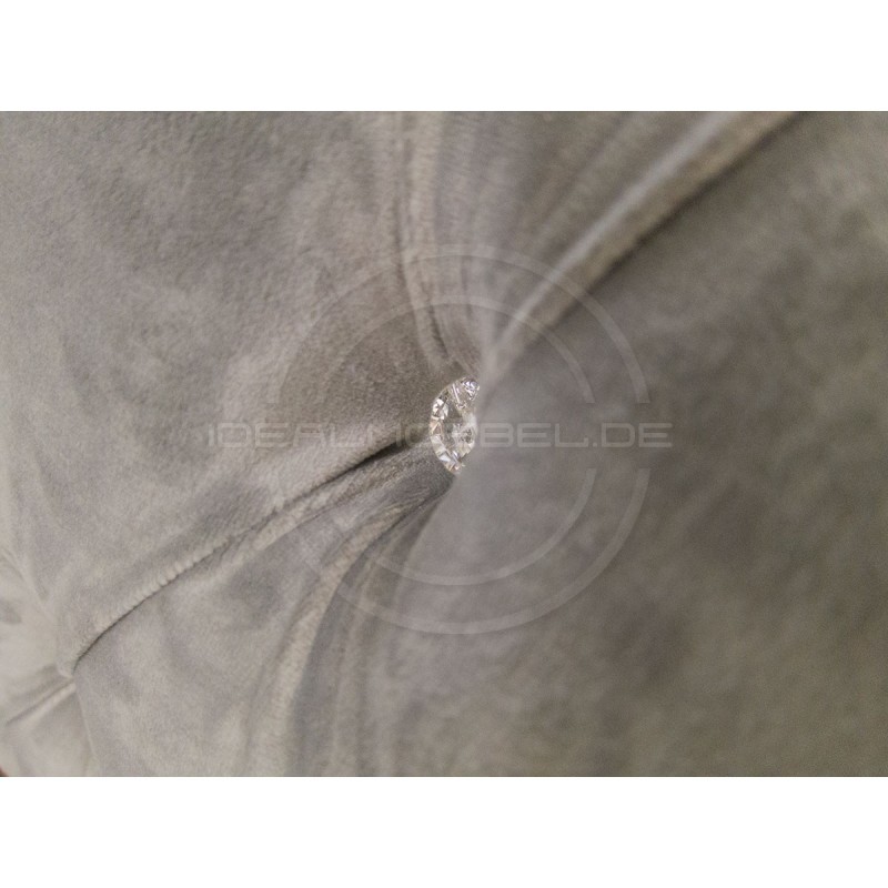 Chesterfield Ecksofa Normal Relax ohne Armlehne 180x260 mit Schlaffunktion und Kristallen, Samt