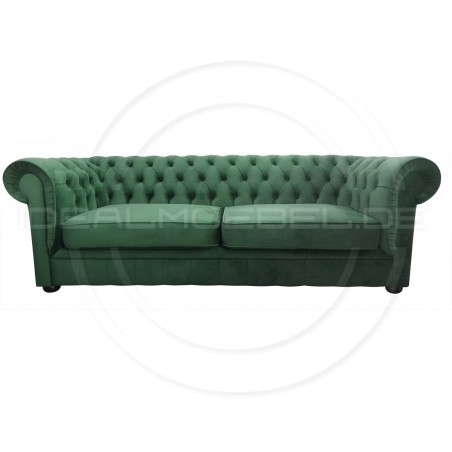 Chesterfield Sofa March Samt 4-Sitzer