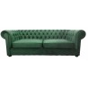 Chesterfield Sofa March Samt 4-Sitzer