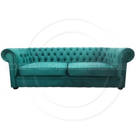 Chesterfield Sofa March Samt 4-Sitzer