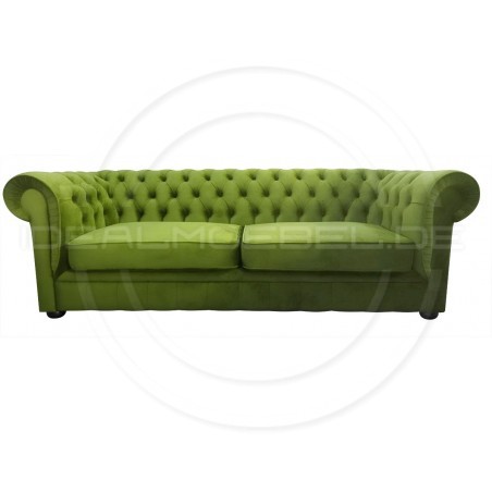 Chesterfield Sofa March Samt 4-Sitzer