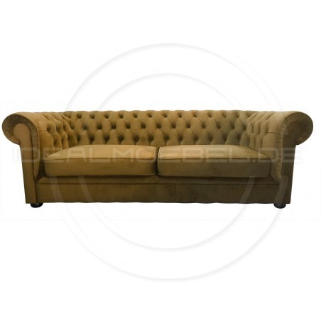 Chesterfield Sofa March Samt 4-Sitzer