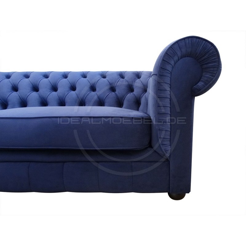 Chesterfield Sofa March Samt 4-Sitzer