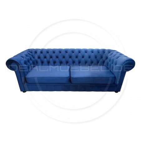 Chesterfield Sofa March Samt 4-Sitzer