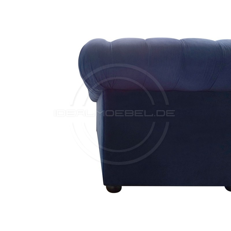 Chesterfield Sofa March Samt 4-Sitzer