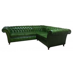 Chesterfield Ecksofa Fine Ludwik 260x230 mit alltagstauglicher Schlaffunktion Leder