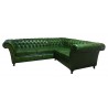 Chesterfield Ecksofa Fine Ludwik 260x230 mit alltagstauglicher Schlaffunktion Leder