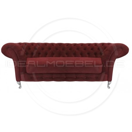 Glamour Chesterfield Sofa Femmediva Samt 3-Sitzer