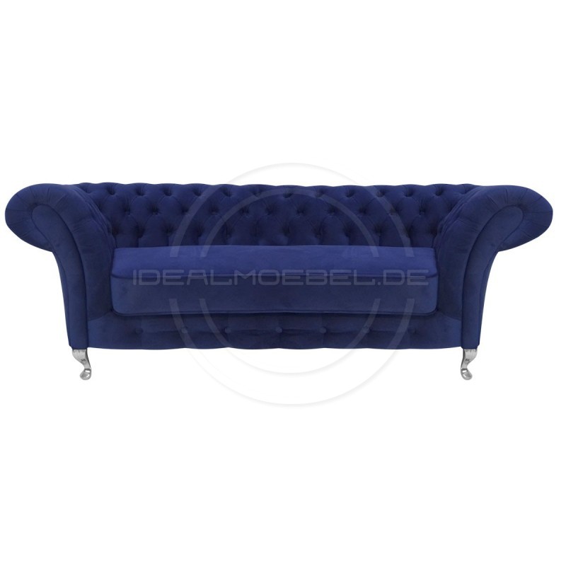 Glamour Chesterfield Sofa Femmediva Samt 3-Sitzer