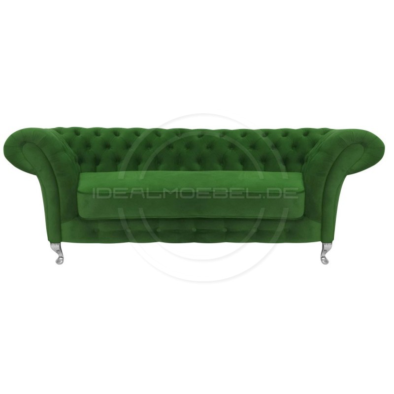 Glamour Chesterfield Sofa Femmediva Samt 3-Sitzer