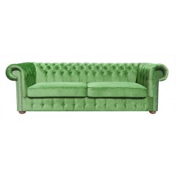 Chesterfield Sofa Classic XL Samt 4,5-Sitzer